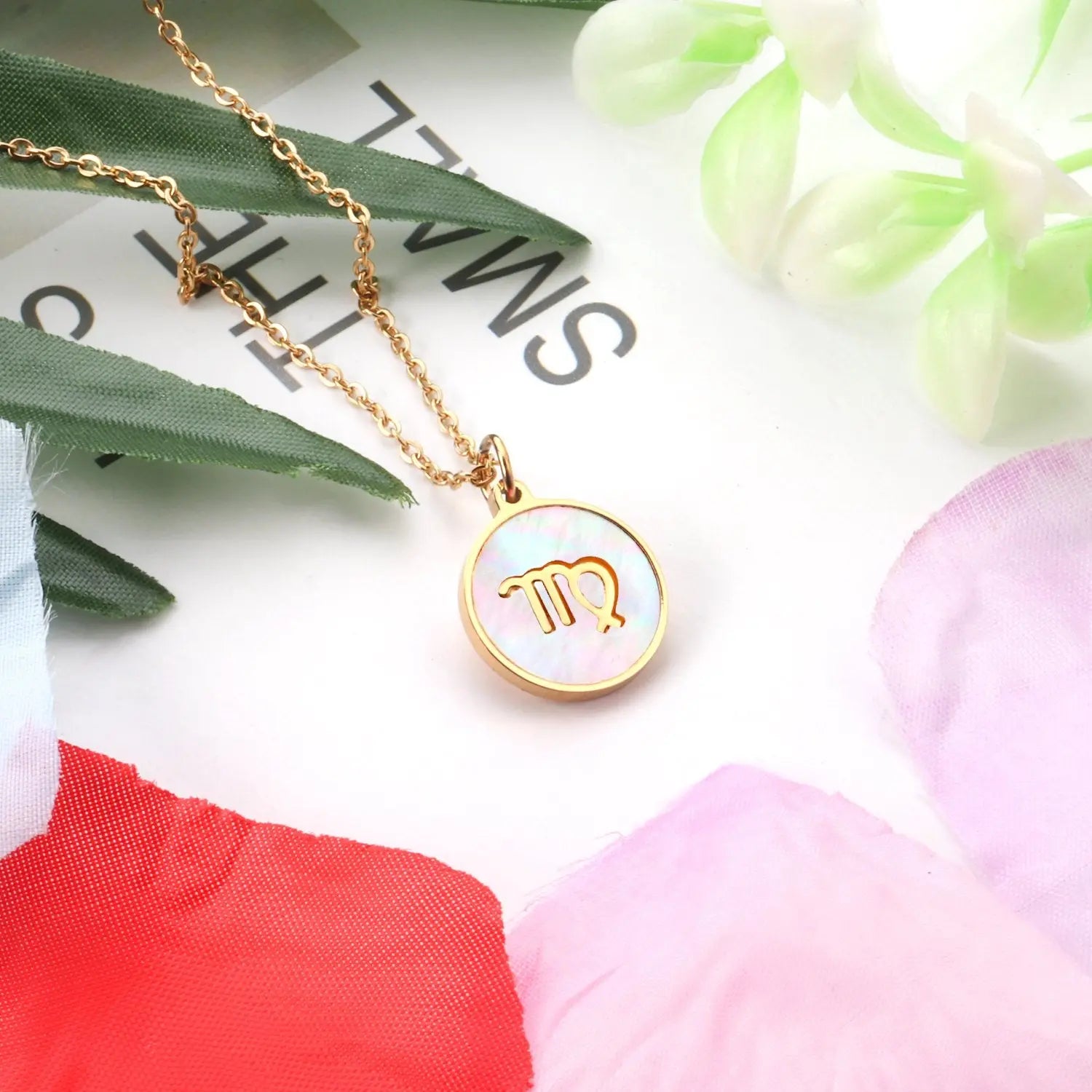 Shell Pendant Twelve Constellation Stainless Steel Necklace Man Jewelry For Women Choker Chain Necklace Collar 2021 asonjewelry