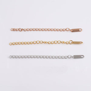 ASON 10pcs/lot Extended Extension Gold Tail Chain Stainless Steel Lobster Clasps Connector DIY Jewelry Making Bracelet Necklaces