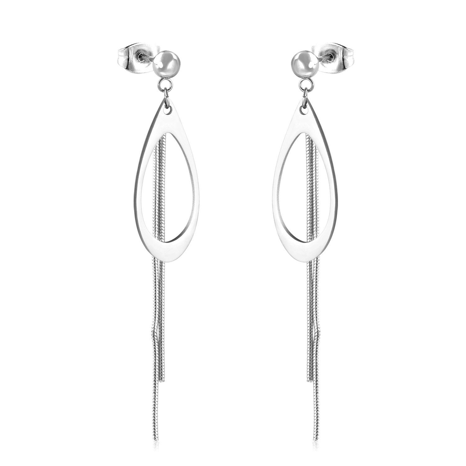 ASON Korean Style Dangle Earrings Anti-allergy Stainless Steel for Women Tassel Water Drop Earring Lovely Jewelry Gift asonjewelry