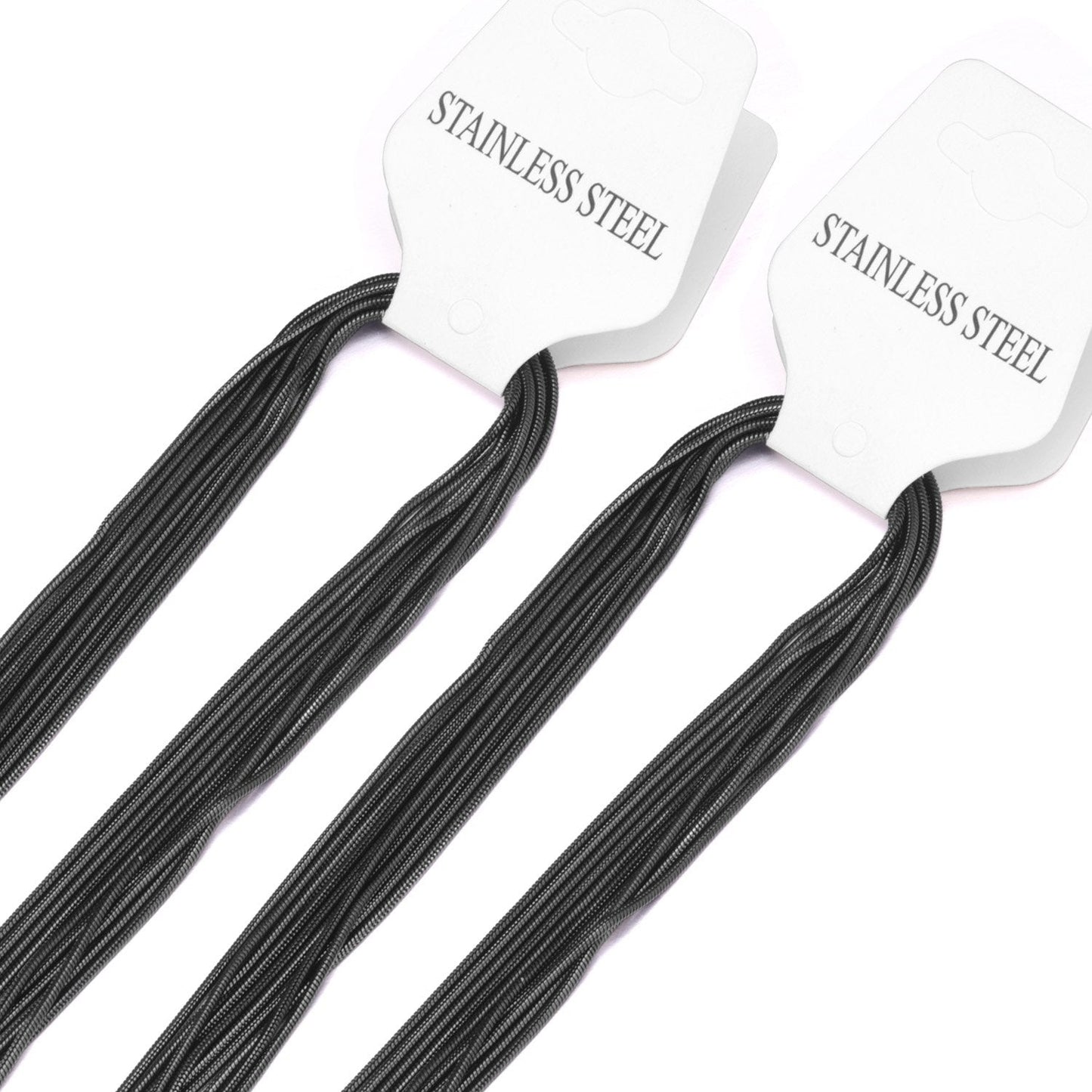 ASON 10pcs/Lot Snake Long Chains Necklace Women Accessories Stainless Steel 1mm 45cm/50cm/55cm/60cm For Jewelry Making Wholesale asonjewelry