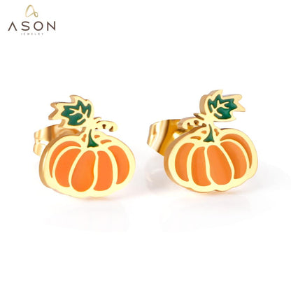 ASON Cute Vegetable Shape Cartoon Earrings 316L Stainless Steel Unusual Small Stud Earrings for Women Fashion Jewelry asonjewelry