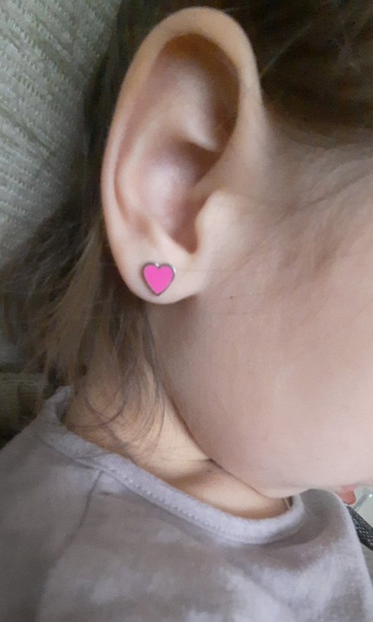 ASON Red/Pink Heart Screw Stud Earring Gold Color Stainless Steel for Women/Girl/Child Ear Piercing Jewelry Christmas Party asonjewelry