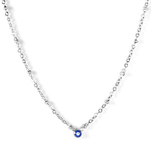 Blue Turkish Eye Round Pendant Necklaces Elegant Female Colliers Aesthetic Women Collares Office Lady Jewelry Gifts