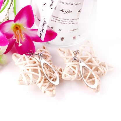 ASON Stainless Steel Stylish Hollow Oval Dangle Earrings Gold Color Piercing Drop Earring for Women Accessories Jewelry asonjewelry