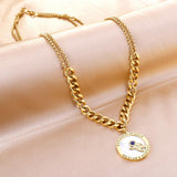 Thick Cubic Chain Mix Chains Brand Design Astronaut Pendant Necklace For Woman Boy Jewelry For Uniqu Birthday Gifts