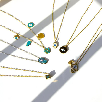 Blue Turkish Eyes Jewelry Evil Eyes Necklaces For Woman Stainless Steel Choker Fashion Aesthetic Eyes Strange Thing asonjewelry