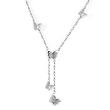 Butterflies Fairy Aesthetic Sweet Necklaces Statement Women Vintage Collier Winter Sweater Necklaces Steel Jewelry