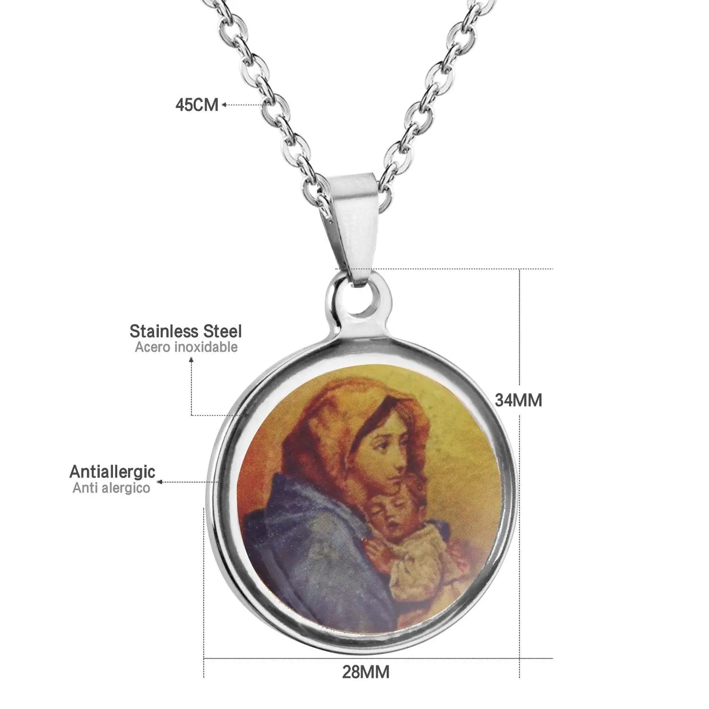 Blessed Virgin Mary Pendants Chain Necklaces For Women Fashion Jewelry collares de moda 2020 asonjewelry