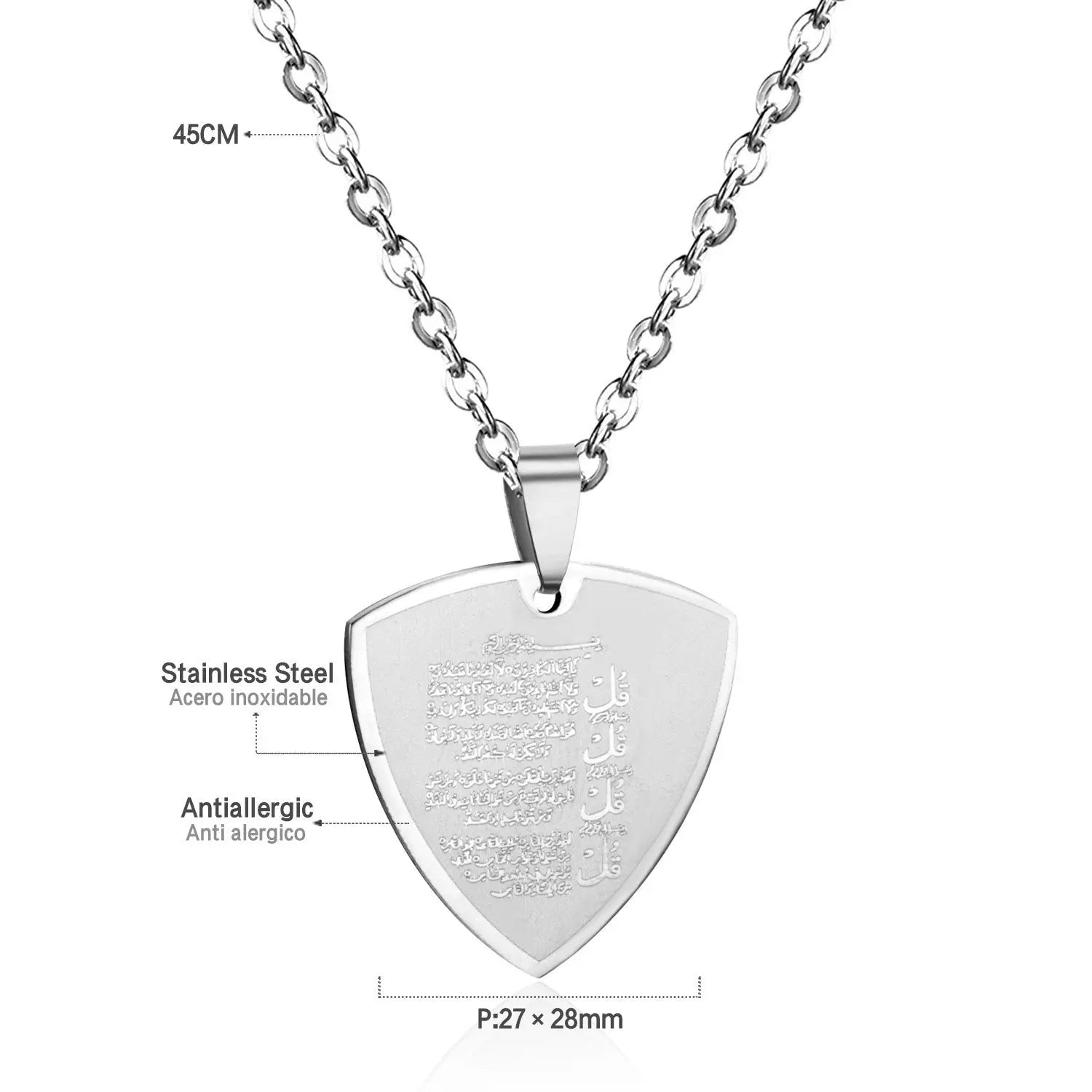 Religious Gold Color Bible Verse Pendant Stainless Steel Scripture Necklaces For Christian Jewelry asonjewelry