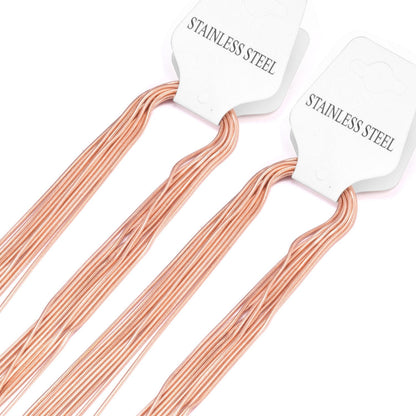 ASON 10pcs/Lot Snake Long Chains Necklace Women Accessories Stainless Steel 1mm 45cm/50cm/55cm/60cm For Jewelry Making Wholesale asonjewelry