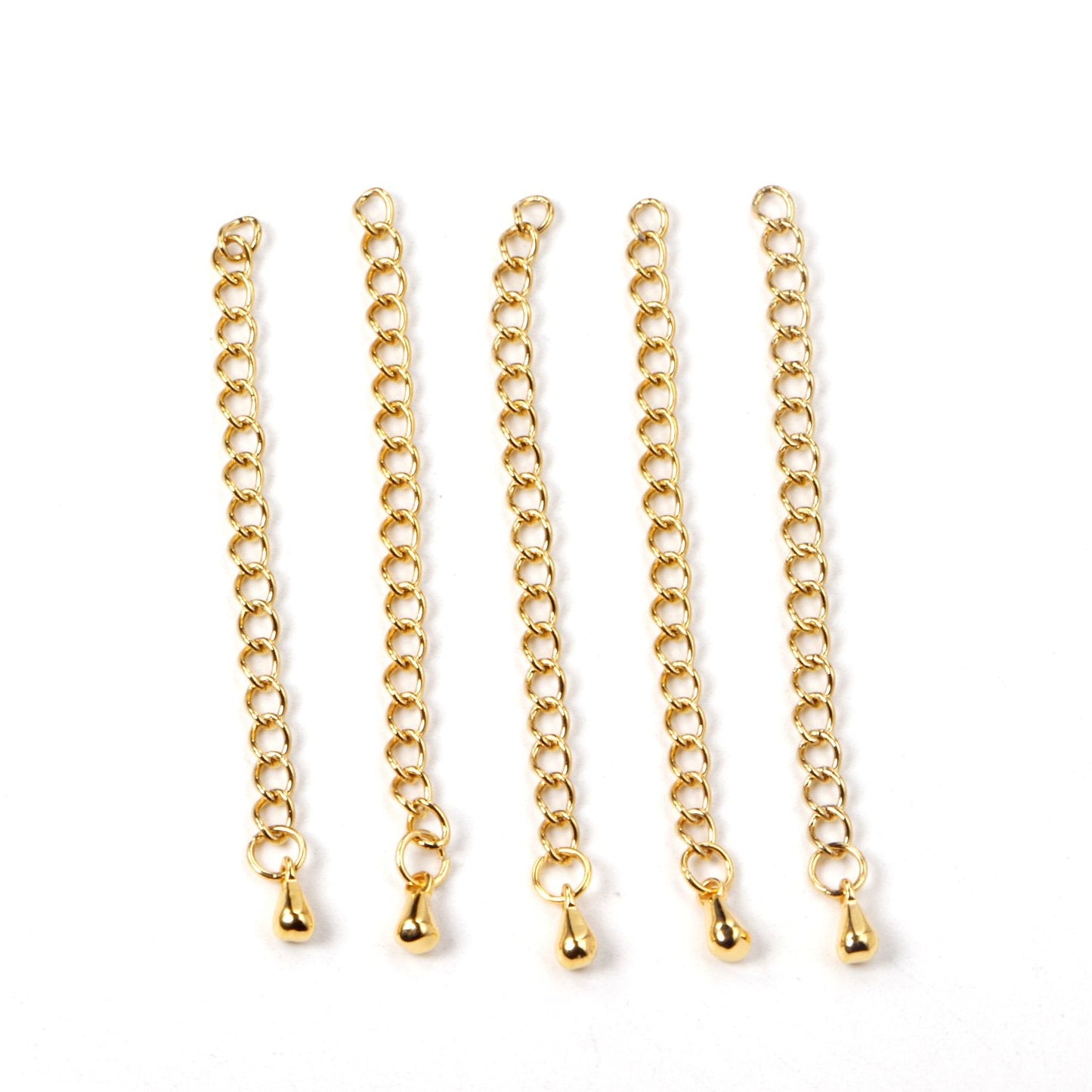 ASON 10pcs/lot Stainless Steel Chain Connector 5mm Lengthen The Chain Gold Silver Color Bracelet Necklace DIY Jewelry Accessory asonjewelry