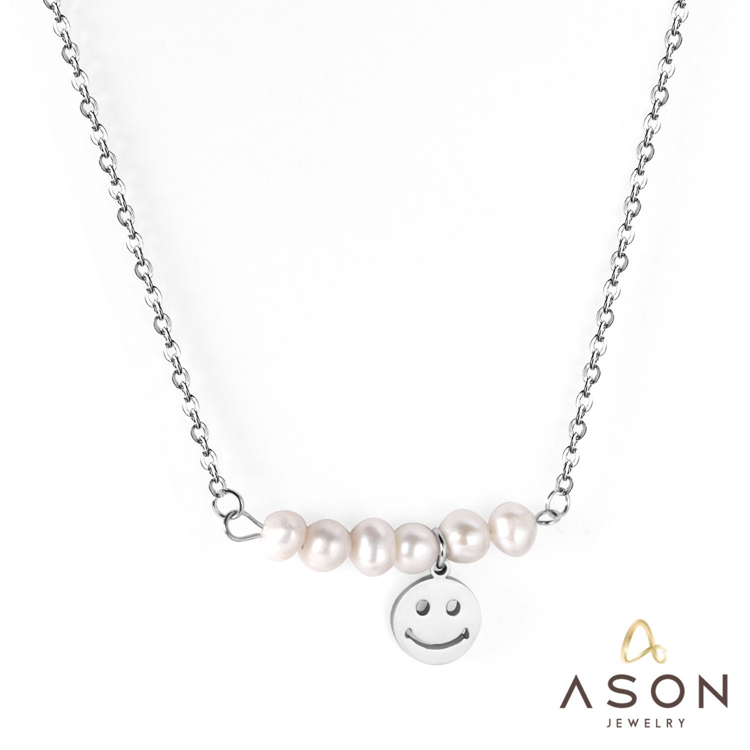 ASON Trendy Double Chains Necklace with Baroque Pearl Pendant Necklace Gold Color Women Fashion Jewelry Party Gift asonjewelry