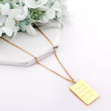 Necklace For Men Stainless Steel Letter Bar Geometry Pendant Necklace Women No Fade Link Chains Jewelry Wholesale