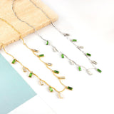 Green AAA Zirconia Collier For Woman Party Luxury Decor  Fairy Aesthetic Triple Chain Necklaces Multilayer Choker