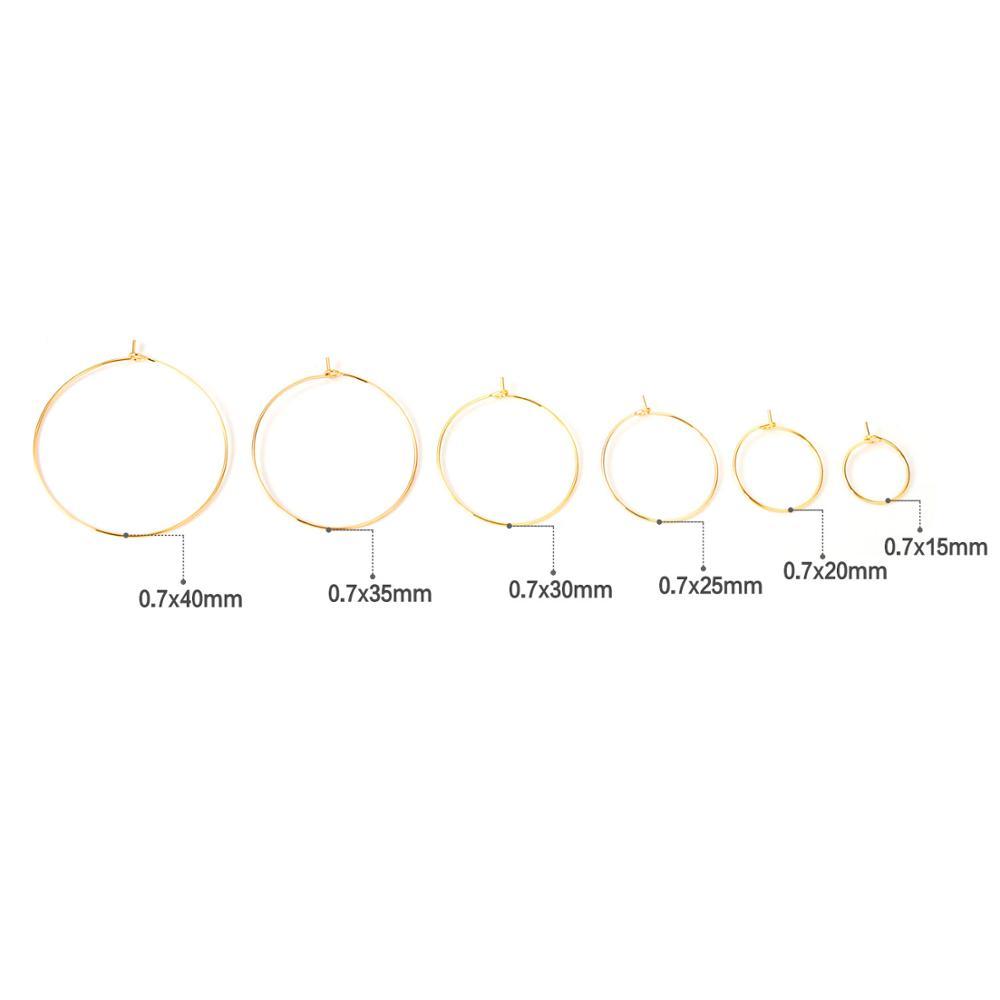 ASON 100pcs/lot Gold/Silver Color Big Circle Earring Hoops Stainless Steel Earring Clasps Metal Ring for Jewelry Making Supplies asonjewelry