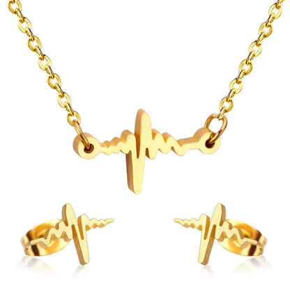 Fashion Gold Color Stainless Steel Jewelry Sets High quality 316L Accessories asonjewelry