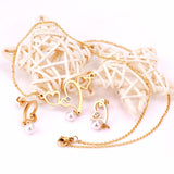 Hot Imitation Pearl Wedding necklace earring set Bridal jewelry set for women Elegant Party Gift Fashion Costume