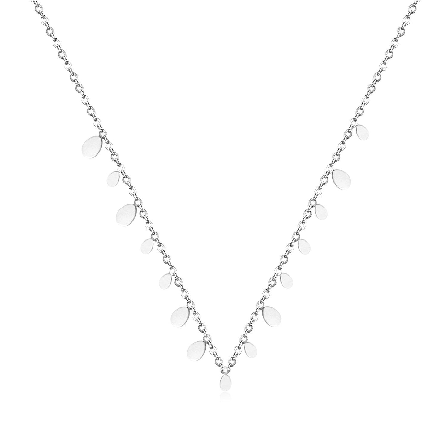 ASON New Stainless Steel Water Drop Shape Pendant Collier Bijoux Gold Color Choker Necklace Accessories Friend Gift Jewelry asonjewelry