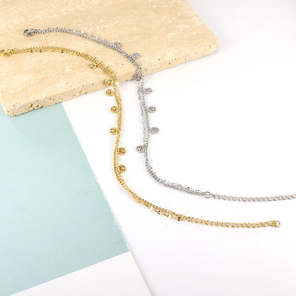 ASON Trendy Round Hollow Out Tree Accessories Multi-layer Chain Anklet Gold Color Stainless Steel For Women Fashion Jewelry asonjewelry