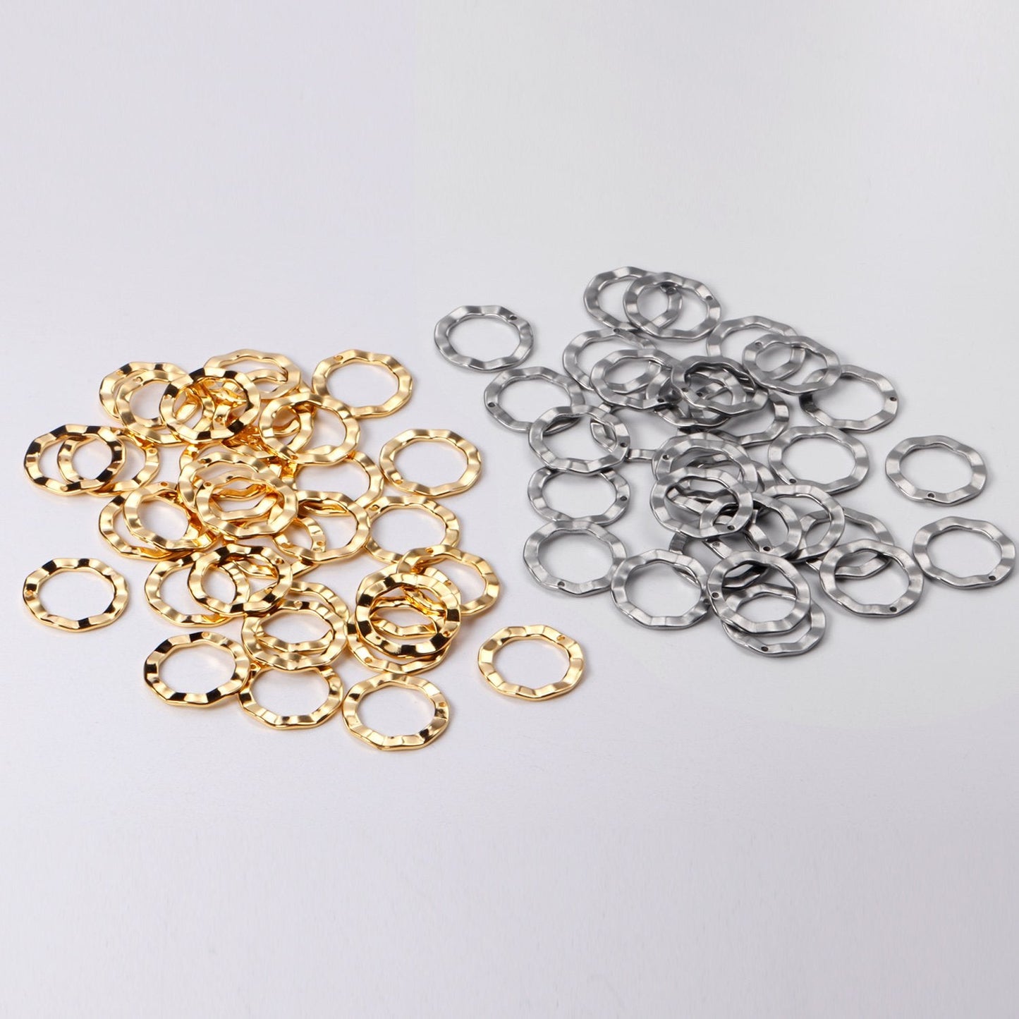 ASON 100 Pcs/Lot Fashion Round Charm Stainless Steel Hollow Out Pendant Wholesale For Necklace Bracelet Jewelry Making Supplies asonjewelry