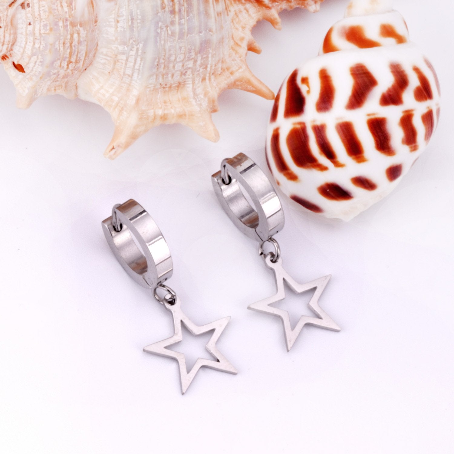 ASON Fashion 2022 Statement Drop Dangle Star Earrings for Women Stainless Steel Hanging Earring Set for Female Jewelry asonjewelry