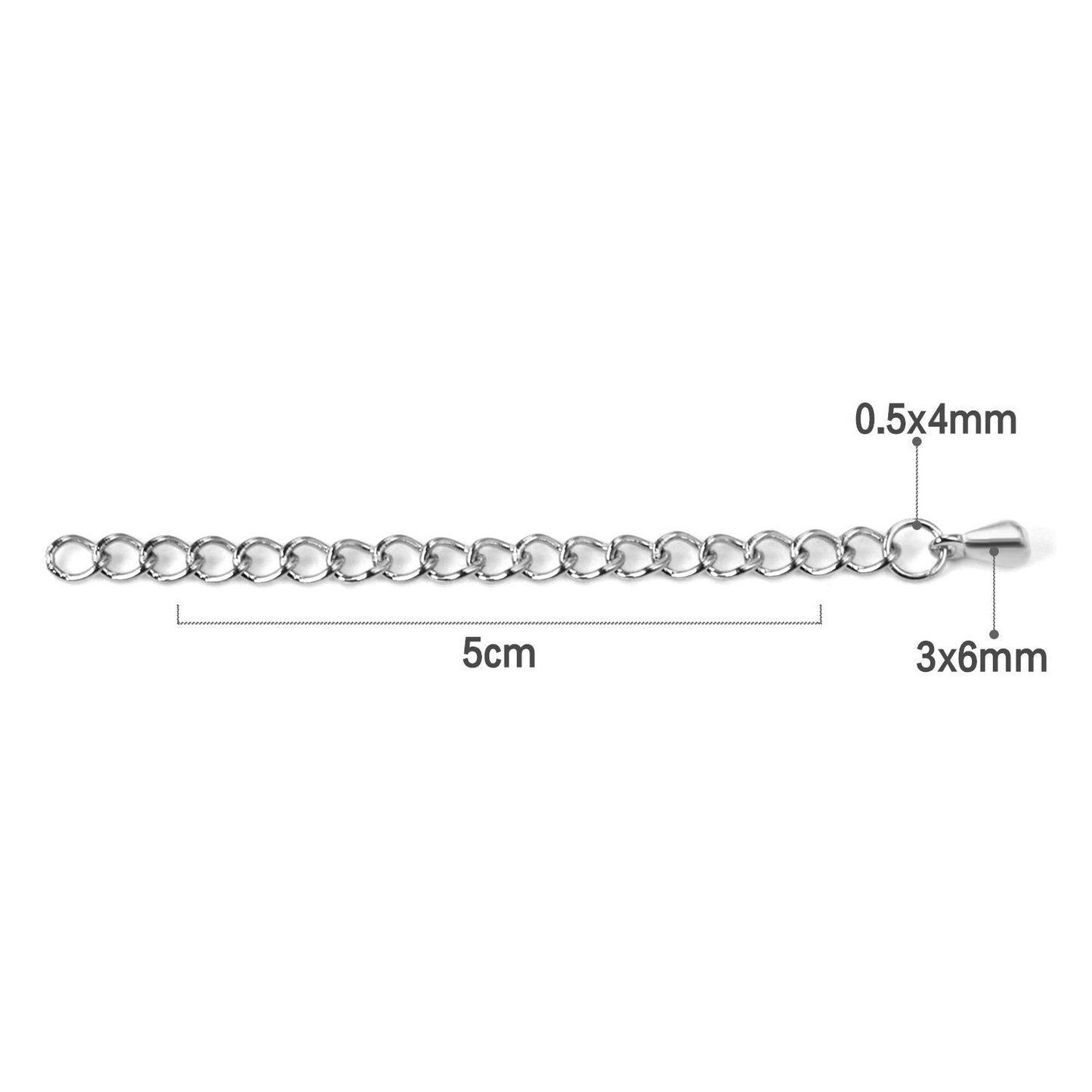 ASON 10pcs/lot Stainless Steel Chain Connector 5mm Lengthen The Chain Gold Silver Color Bracelet Necklace DIY Jewelry Accessory asonjewelry