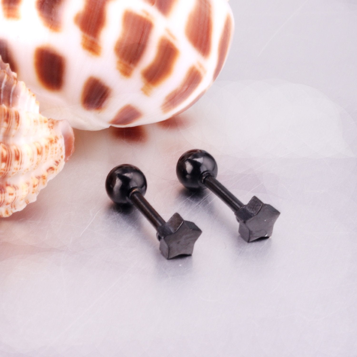 ASON Chic Style Rose Gold/Star Screw Stud Earring Stainless Steel Anti-allergy Earring Women/Kid Accessories Party Bijoux asonjewelry