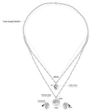New Arrival Tree Round Crystal Pendant Double Dubai Wedding Necklace Earring Sets For Women Jewelry Wholesale