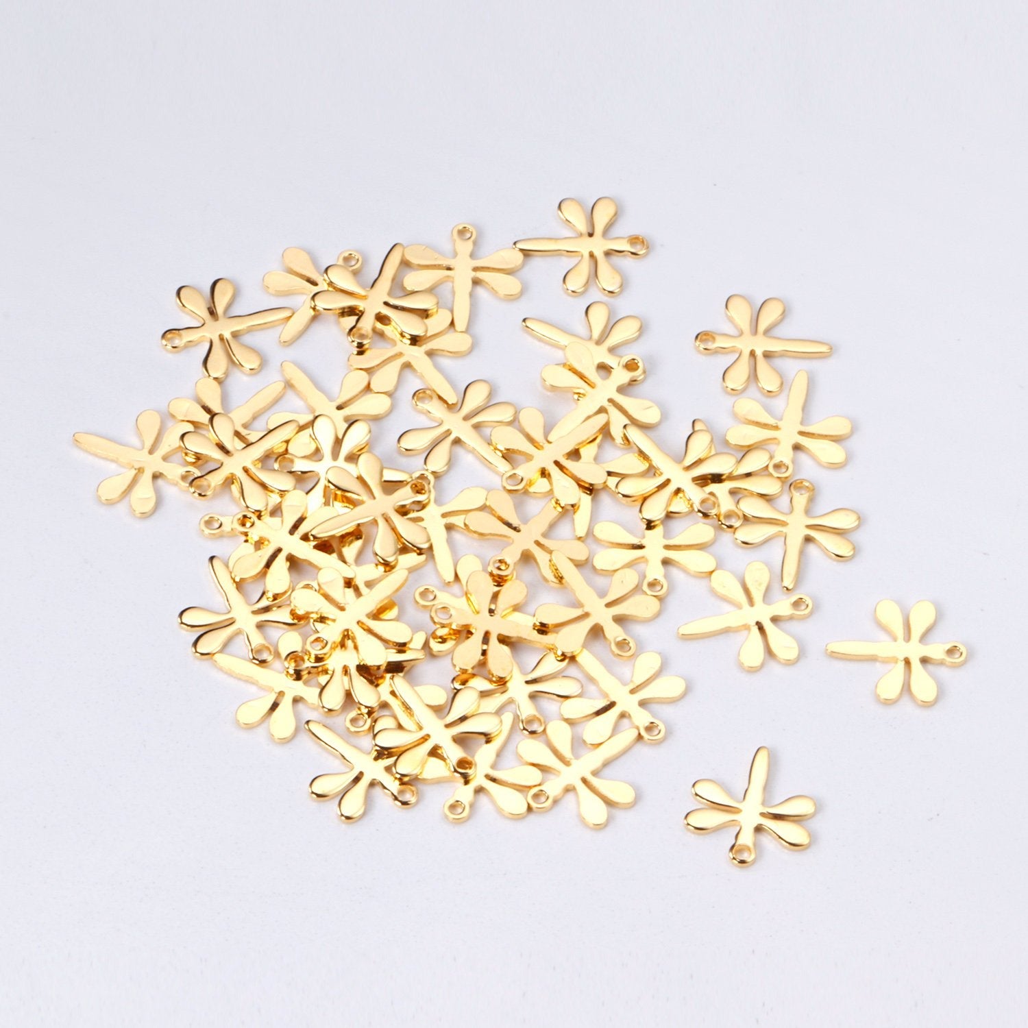 ASON 100pcs/lot Wholesale Dragonfly Pendant 316L Stainless Steel Animal Charm For Necklace Bracelet Jewelry Making Supplies asonjewelry