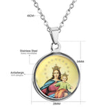 Hot Sale Blessed Virgin Mary Necklaces Pendants Wholesale-105901S