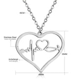 Newest Shape Stainless Steel Heart Pendant Necklace For Men/Women Choker Link Chain Necklace Naszyjnik Jewelry Gift