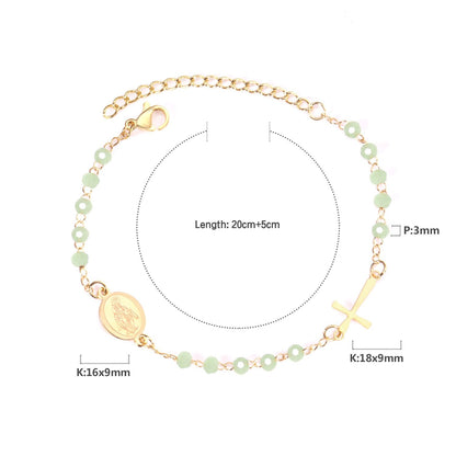 ASON Female Adjustable Extender Chains Bracelets Classic Style Black/Red/Pink/Blue Crystal Beaded Bracelets Women Curb Gift asonjewelry