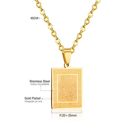 Bible Scripture Pendant Necklace Mens Womens Stainless Steel Chain Necklace asonjewelry