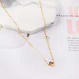 Mix Color Butterfly Football Stainless Steel Pendant Necklace For Women Free Chain With Crystal Necklace Jewellry