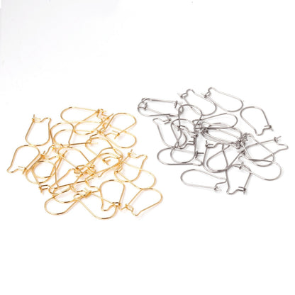 ASON 100pcs/lot Gold/Silver Color Stainless Steel French Lever Earrings Hook Ear Finding for Jewelry Making DIY Accessories asonjewelry