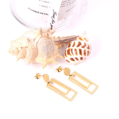 ASON Statement Long Tassel Geometry Dangle Piercing Drop Earrings Jewelry Stainless Steel For Women Accessories Wholesale asonjewelry