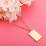 Necklace For Men Stainless Steel Letter Bar Geometry Pendant Necklace Women No Fade Link Chains Jewelry Wholesale