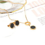 New Arrival Stainless Steel Gold/Silver Color Necklaces Earrings Sets Necklace For Women Party Jewellry Accessories