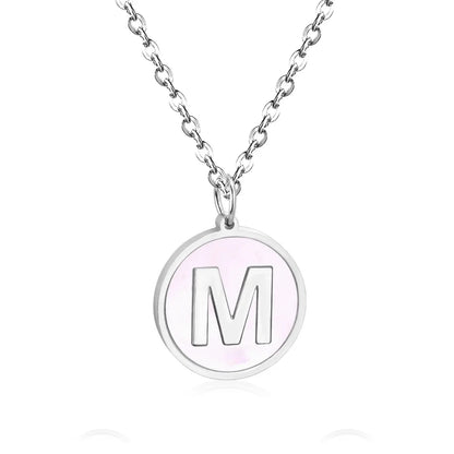 New and Hot 316L Stainless Steel Alphabet Pendant Necklace 26 Letters A-Z Choker Necklaces Jewelry asonjewelry