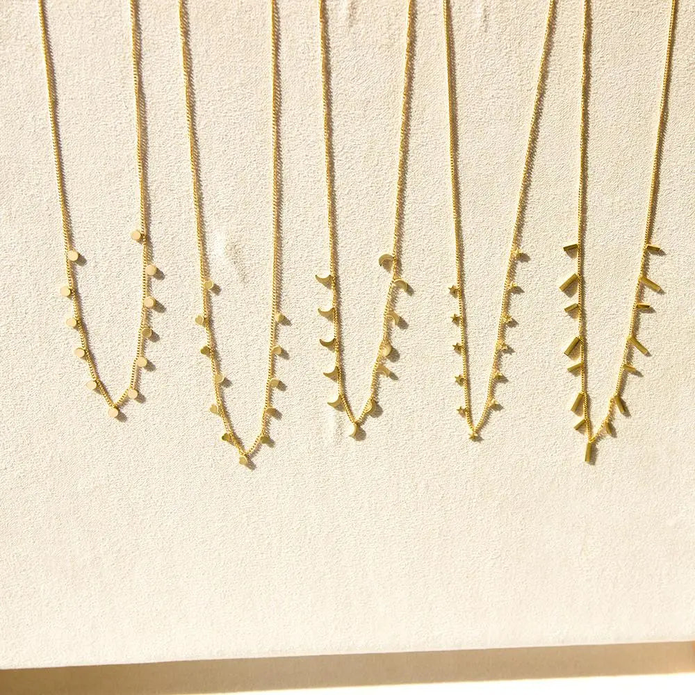 Stainless Steel Trendy Collier For Woman Beach Jewelry On Neck Gold Plated Vintage Romantic Boho Chain Necklaces asonjewelry