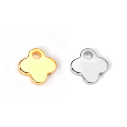 ASON 100pcs/lot Fashion Flower Pendant With Holes Stainless Steel For Necklace Bracelet DRY Handmade Jewelry Making Supplies asonjewelry