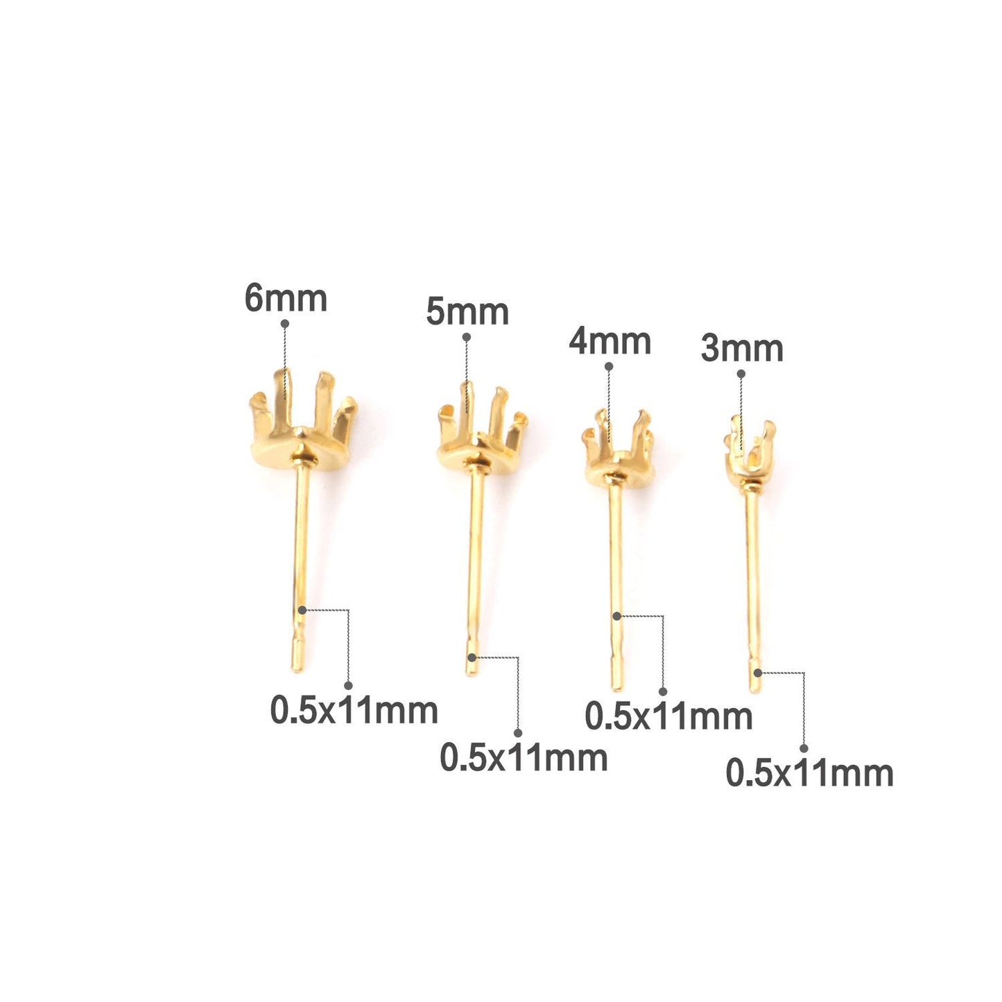 ASON 100pcs/lot Earrings Base 316L Stainless Steel Heart Earrings Making Crystal Bump Heart Earrings Base For DIY Jewelry Making asonjewelry