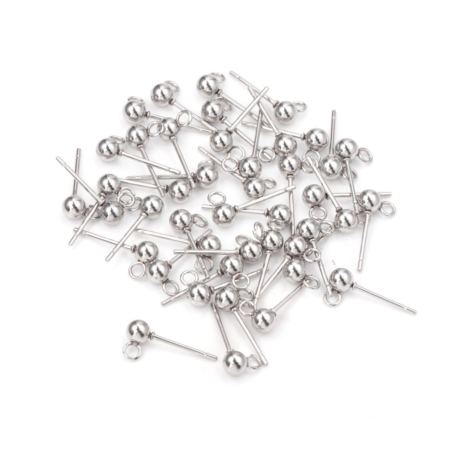 ASON 100pc Stainless Steel Pin Finding Stud Base Earring Setting Connector Gold Setting For DIY Jewelry Earrings Making Supplies asonjewelry