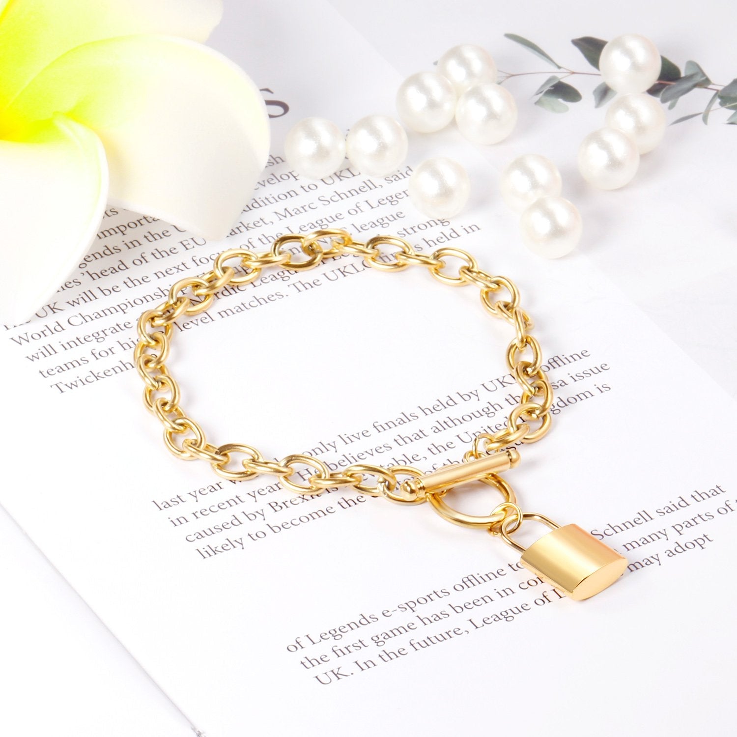 ASON Gold Color Key Lock Charm Pendant Punk Bracelet Stainless Steel Bangle for Women Men Party Gift Fashion Jewelry asonjewelry