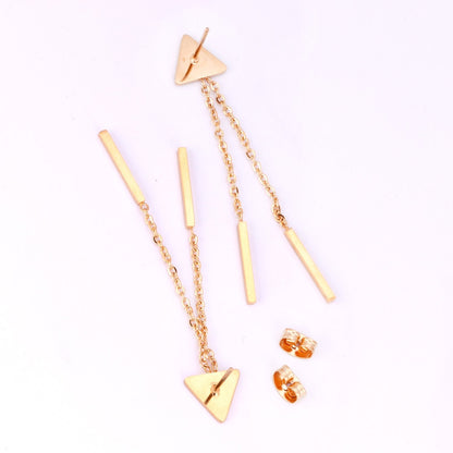 ASON Earrings 2022 Long Link Chain Drop Dangle Earrings Stainless Steel Gold Color Trendy Earrings Mujier Party Gift asonjewelry