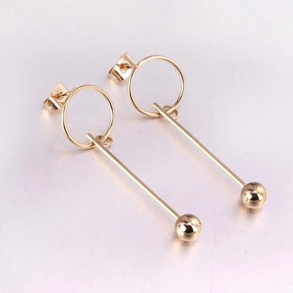 LUXYKISSKIDS Round Ball Pendant Dangle Earrings For Women Fashion Jewelry Christmas Drop Earrings Pendientes Brincos Present asonjewelry