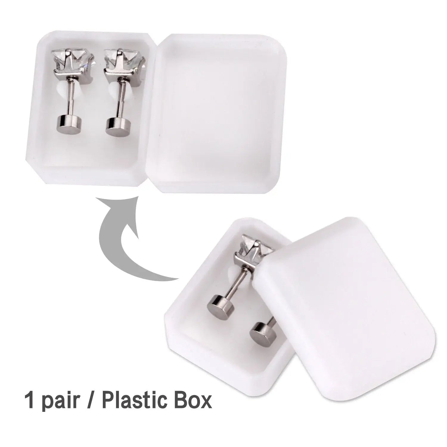 Square Crystal Earings Stainless Steel Piercing Stud Earrings 2020 New Jewelry For Women pendientes brincos aretes asonjewelry