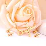 Hot Sale Wedding Dubai African Pendant Heart Love Necklace Earring Jewelry Sets Luxury Jewelry Set Gift