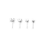 ASON 100pcs/lot Earring Base 316L Stainless Steel  Water Drop Claw Earrings Making For DIY Jewelry Making Jewelry Accessories