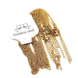 ASON Lot Stainless Steel 45+5cm Necklace Pendant Cross O-shaped Belt Extension Chain For Women Jewerly Diy Making